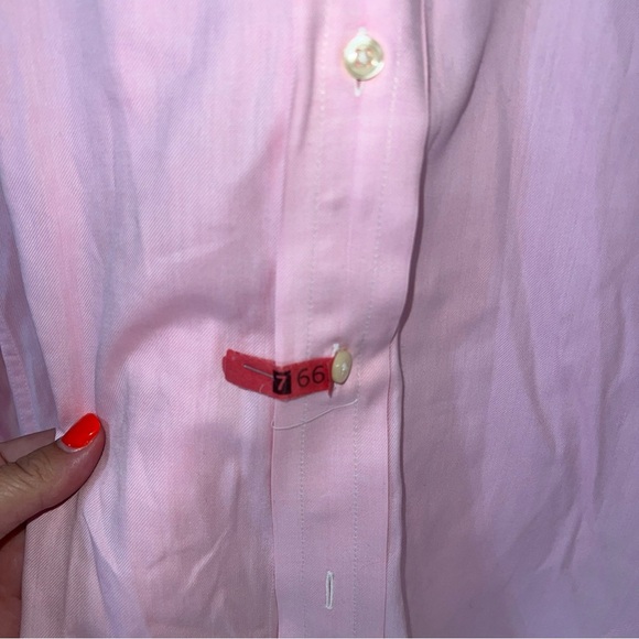 Burberry London Men’s Pink Button down Dress Shirt 16L - Picture 3 of 4